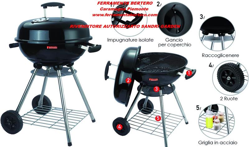 BARBECUE SANDRIGARDEN SG 45K SFERICO DIA. 45 CM